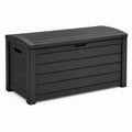 Garten-Auflagenbox aus Kunststoff, Anthrazit, 120 x 60 x 63 cm, wasserabweisend