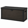 Kunststoff-Aufbewahrungsbox mit Deckel, 120 × 60 × 63 cm, Dunkelgrau/Schwarz